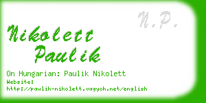 nikolett paulik business card